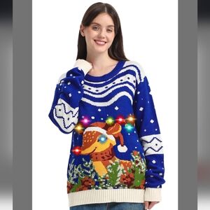 MGparty Ugly Christmas Sweater for Women 2025 Christmas Cute Light Up Sweaters